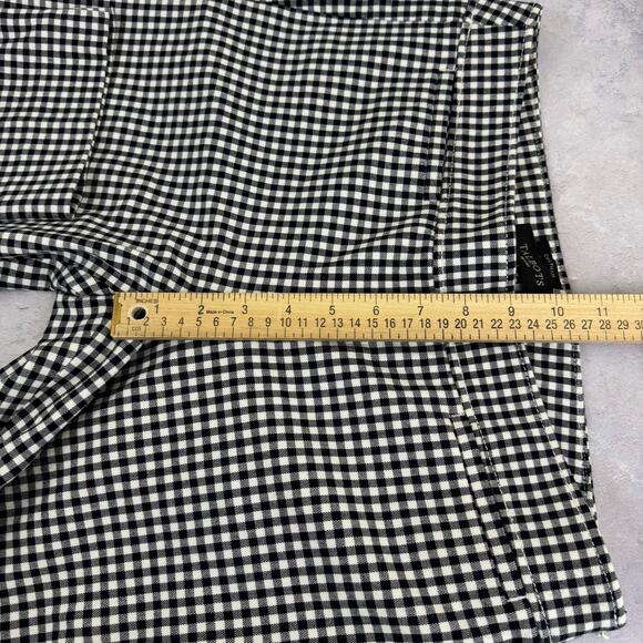 Talbots Chatham Ankle Pants Women's 6p Petite Classic Black White Check Side Zip - Picture 6 of 9